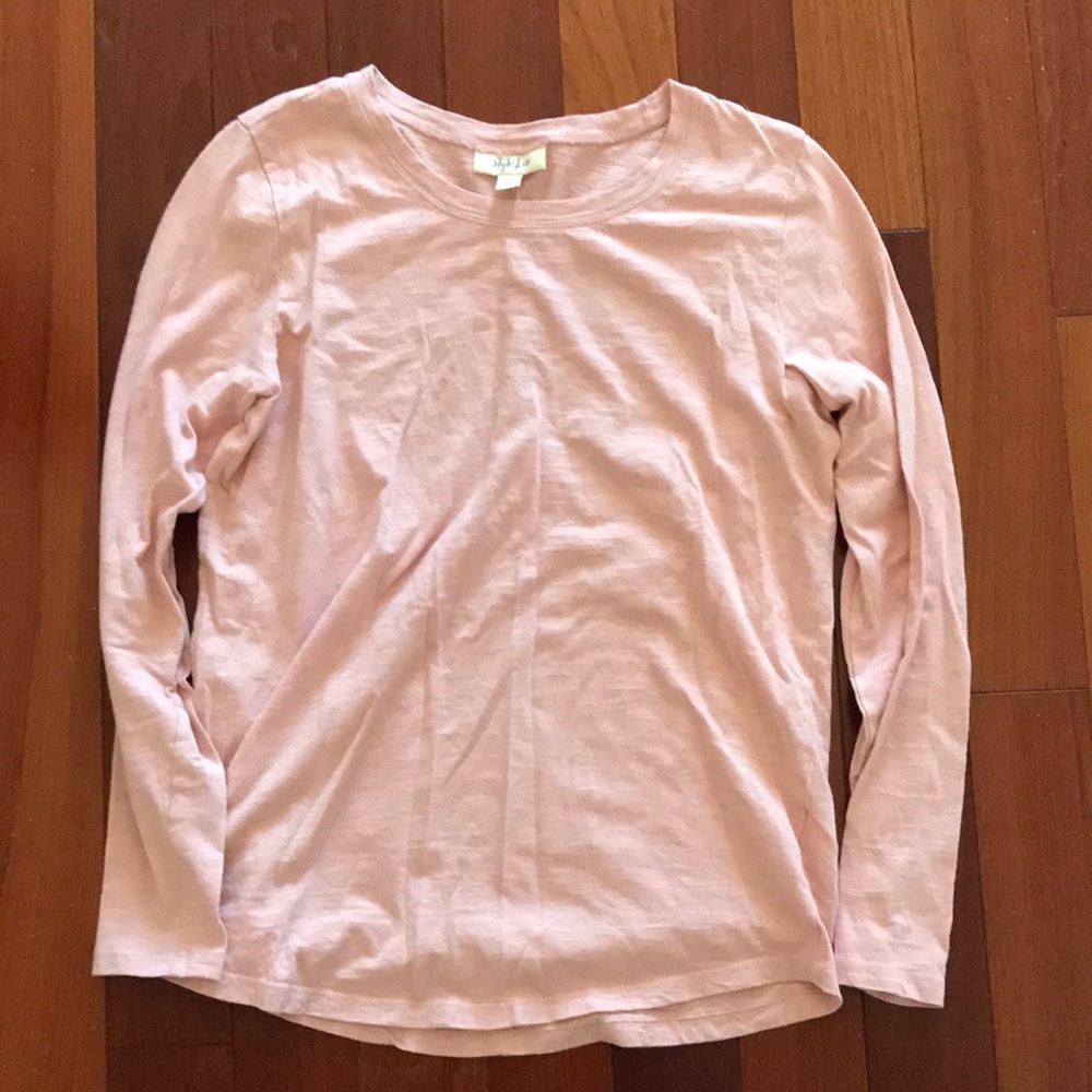 Soft Pink Long Sleeve Kids Shirt